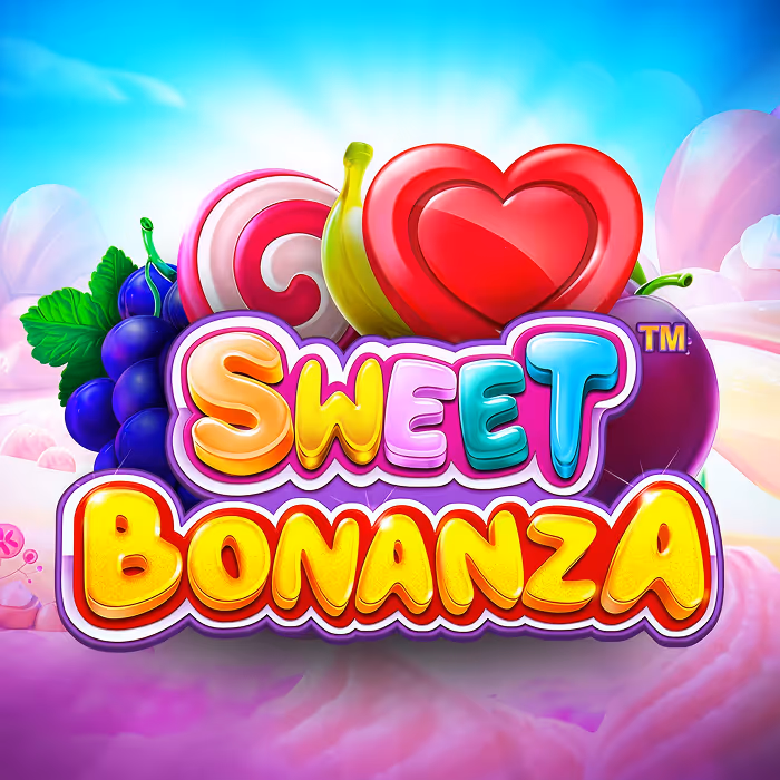 Sweet Bonanza slot with colorful candy symbols and explosive multiplier features for big wins